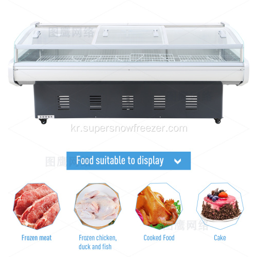 슬라이딩 유리 상업용 고기 및 델리 디스플레이 냉장고